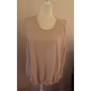 Fashion Bug Beaded Knit Sleeveless Sweater 3X size
